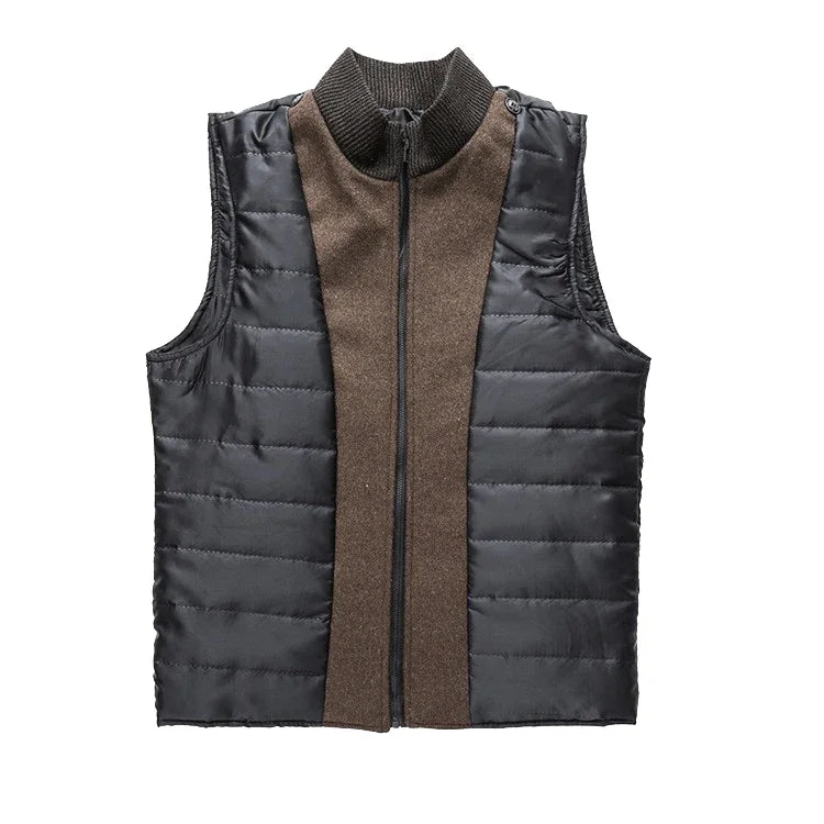Slim Adjustable Vest Parkas Men Fashion Autumn Clothing Windproof Woolen Male Business Coat Men Brand Winter Warm Jacket Parkas