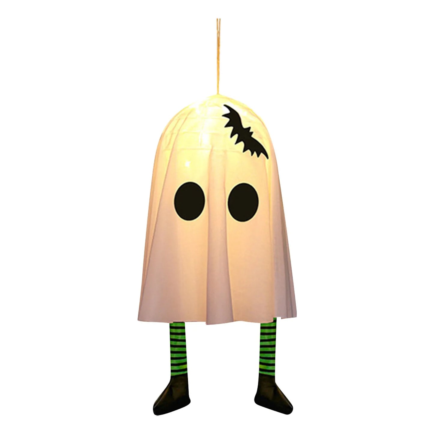 Halloween Glowing White Ghost Hanging Ghosts with Fairy Lights Halloween Outdoor Decoration 50cm Halloween Party Decoration