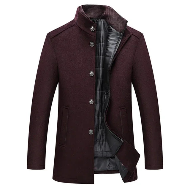 Slim Adjustable Vest Parkas Men Fashion Autumn Clothing Windproof Woolen Male Business Coat Men Brand Winter Warm Jacket Parkas