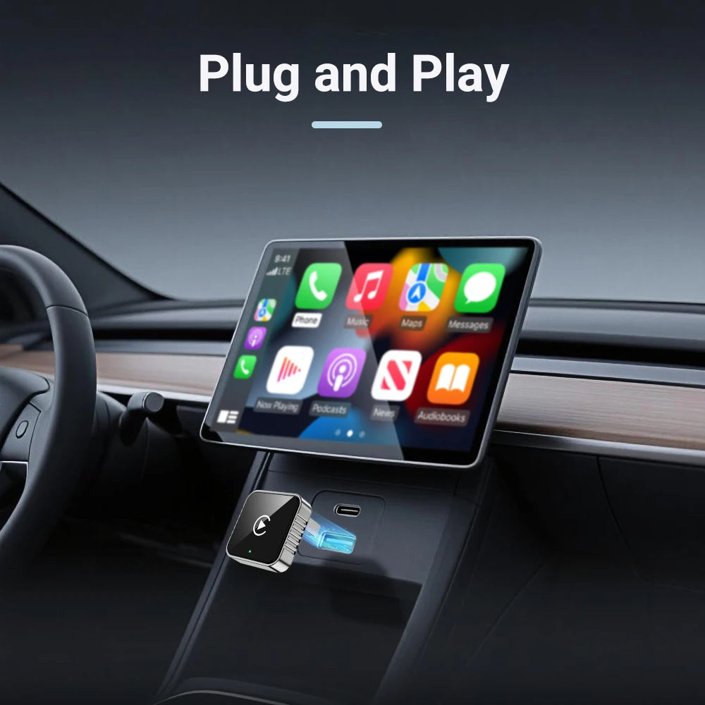 XUDA 2 in1 Wired to Wireless CarPlay Android Auto Adapter for OEM Car Stereo With USB Dongle Smart Mini Box Plug and Play Blueto
