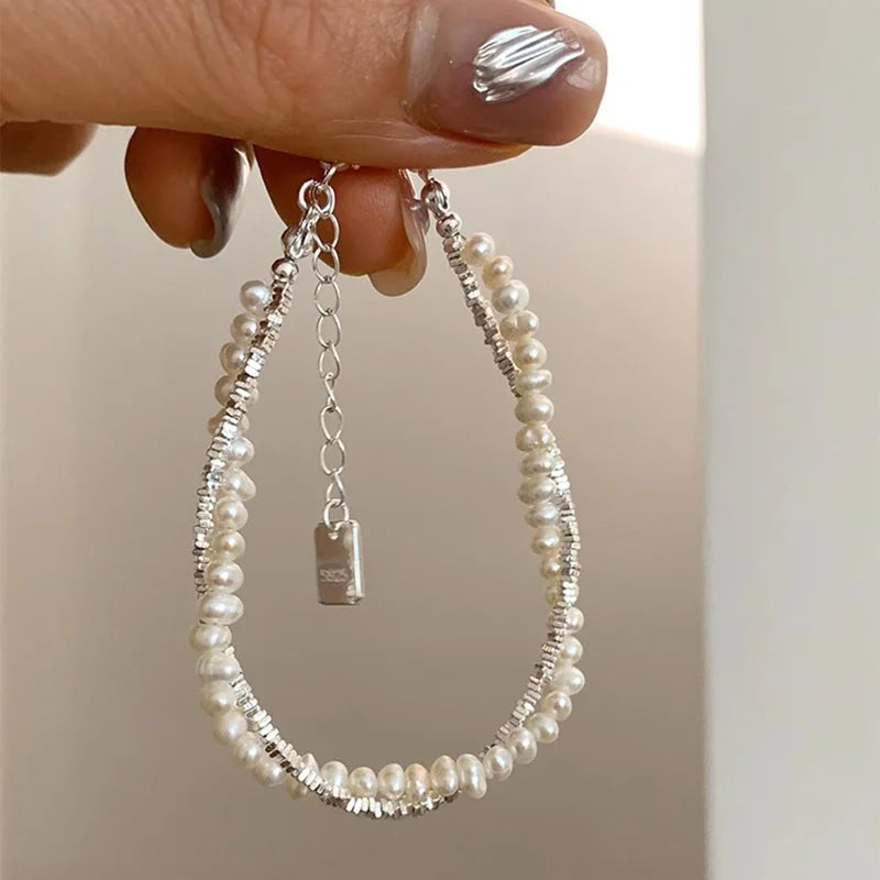 1PC New Elegant Pearl Half Bangle Bracelet For Women Beauty Luxury Fashion Jewelry Girl Stylish Simplicity Gift Party