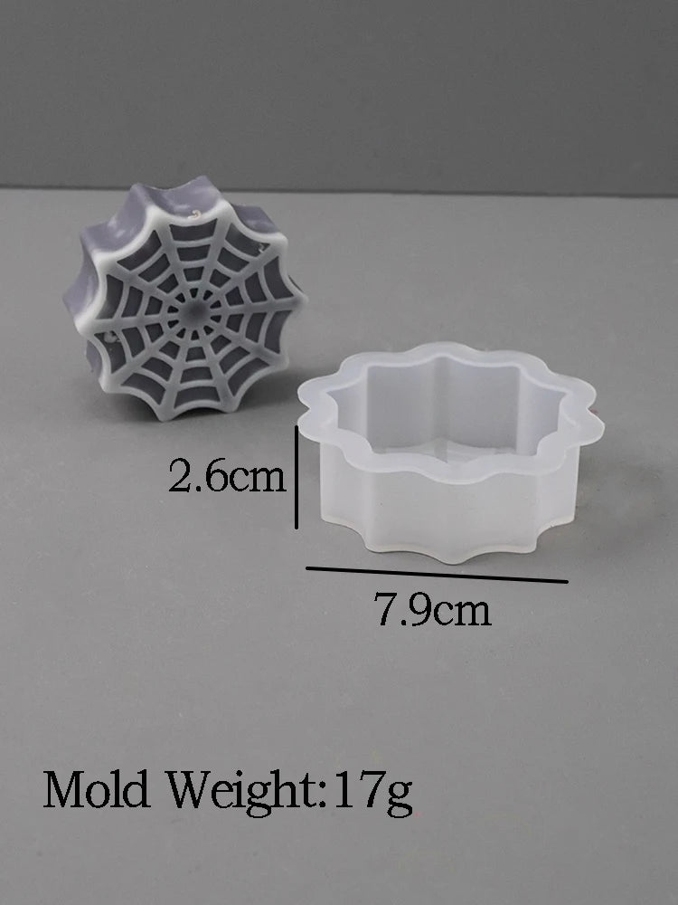 Pumpkin Halloween Silicone Mould DIY Handmade Spider Web Coffin Soap Scented Candle Chocolate Baking Mold Halloween Crafts Gift
