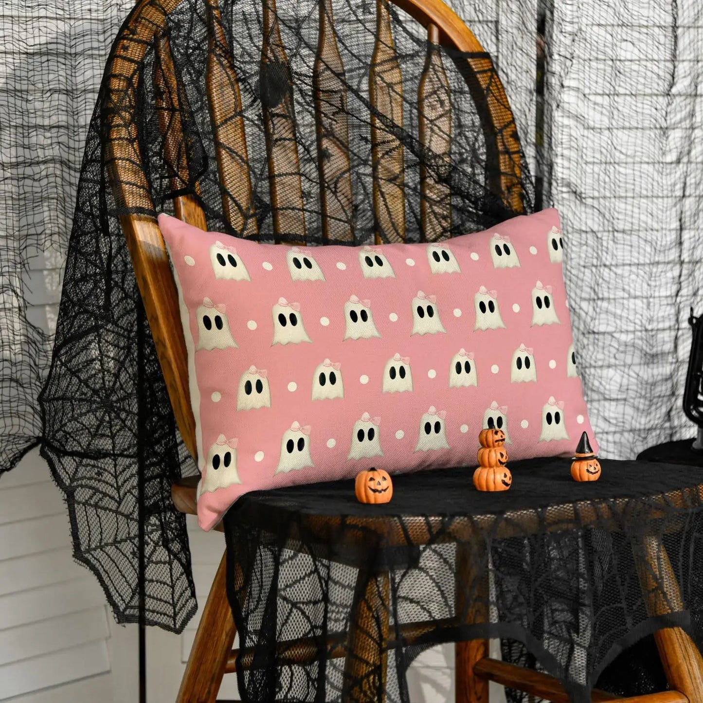 30x50cm Halloween Cushion Cover, Linen Bats Ghoast Skull Pumpkin Rectangle Pillow Covers ,Cushion Cases for Home Sofa Chair