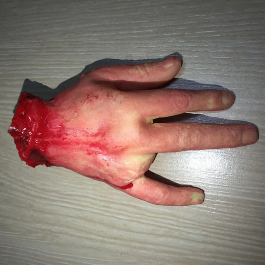Halloween Props Decorations Horrible Blood Broken Fake Limbs Fingers Legs Arm Feet Latex Tricky Toys For Haunted House Decor