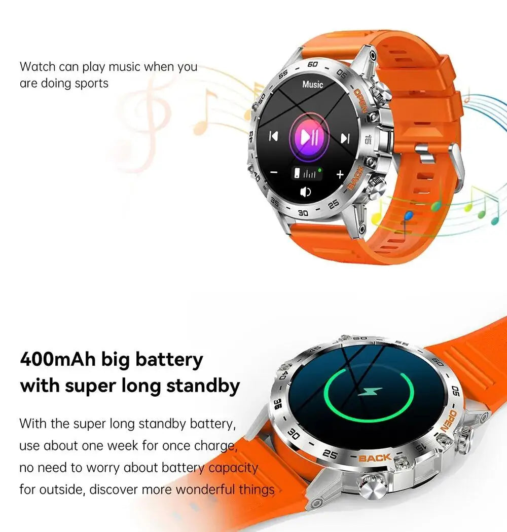 LIGE Smart Watch New1.39" Bluetooth Call Men Outdoor Sport Fitness Heart Rate Health Monitoring Smartwatch for Android IOS Phone