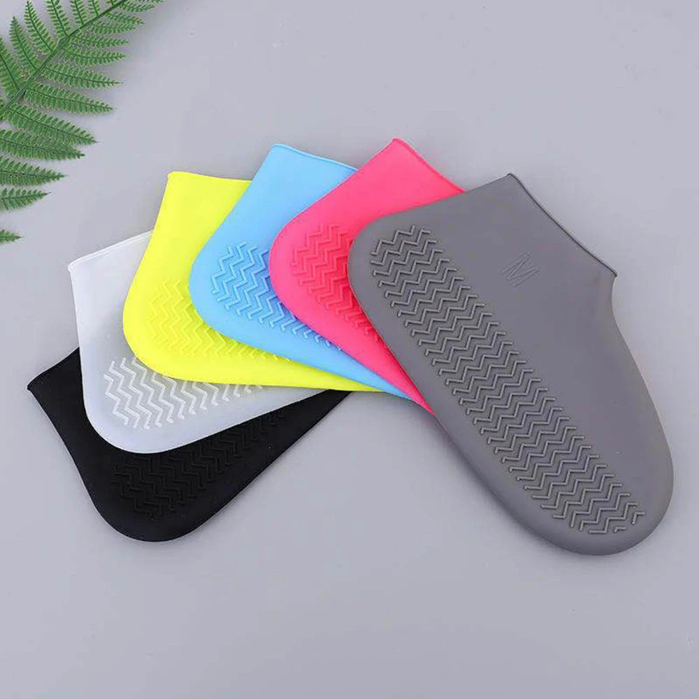1 Pair Waterproof Non-slip Silicone Shoe High Elastic Wear-resistant Unisex Rain Boots for Outdoor Rainy Day Reusable Shoe Cover
