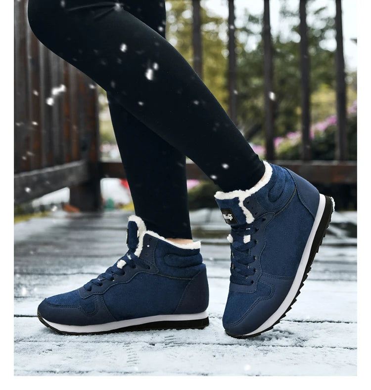 Men Boots Waterproof Winter Boots Men Lightweight Hight Top Plus 48 No Slip Warm Snow Boots Plush Women Footwear Leather Shoes