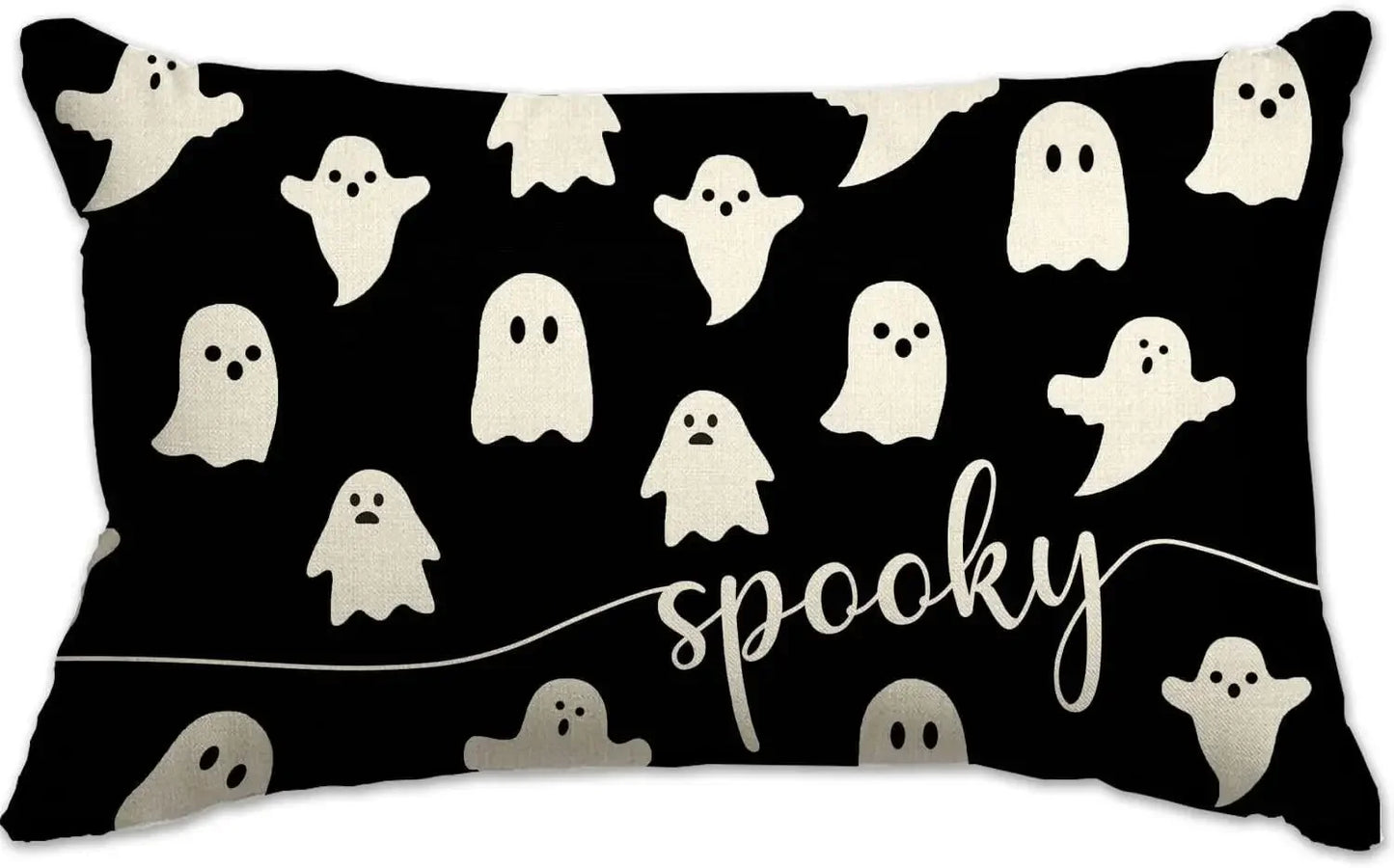 30x50cm Halloween Cushion Cover, Linen Bats Ghoast Skull Pumpkin Rectangle Pillow Covers ,Cushion Cases for Home Sofa Chair
