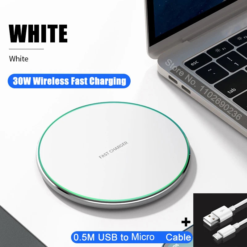 30W Original Magnetic Wireless Charger For Samsung S23 S22 S21 Ultra Plus Apple iPhone 13 12 11 14 Pro Max Xiaomi Mi 13 12 Pro