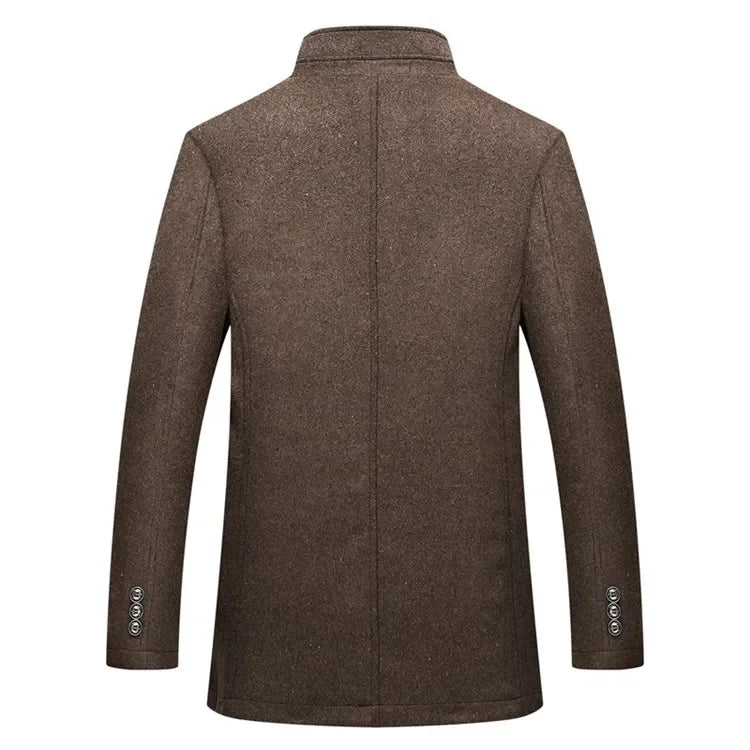 Slim Adjustable Vest Parkas Men Fashion Autumn Clothing Windproof Woolen Male Business Coat Men Brand Winter Warm Jacket Parkas