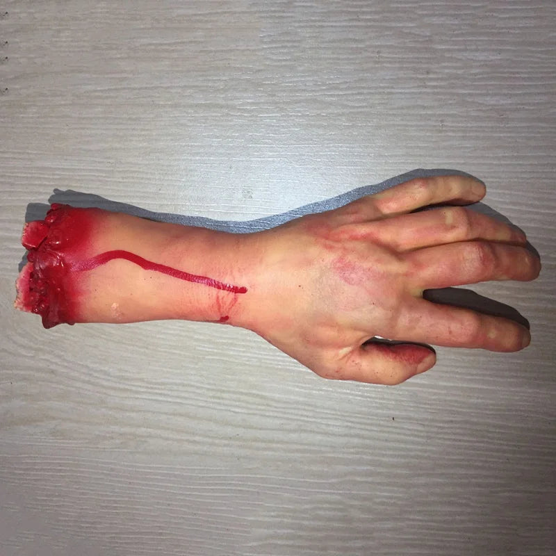 Halloween Props Decorations Horrible Blood Broken Fake Limbs Fingers Legs Arm Feet Latex Tricky Toys For Haunted House Decor