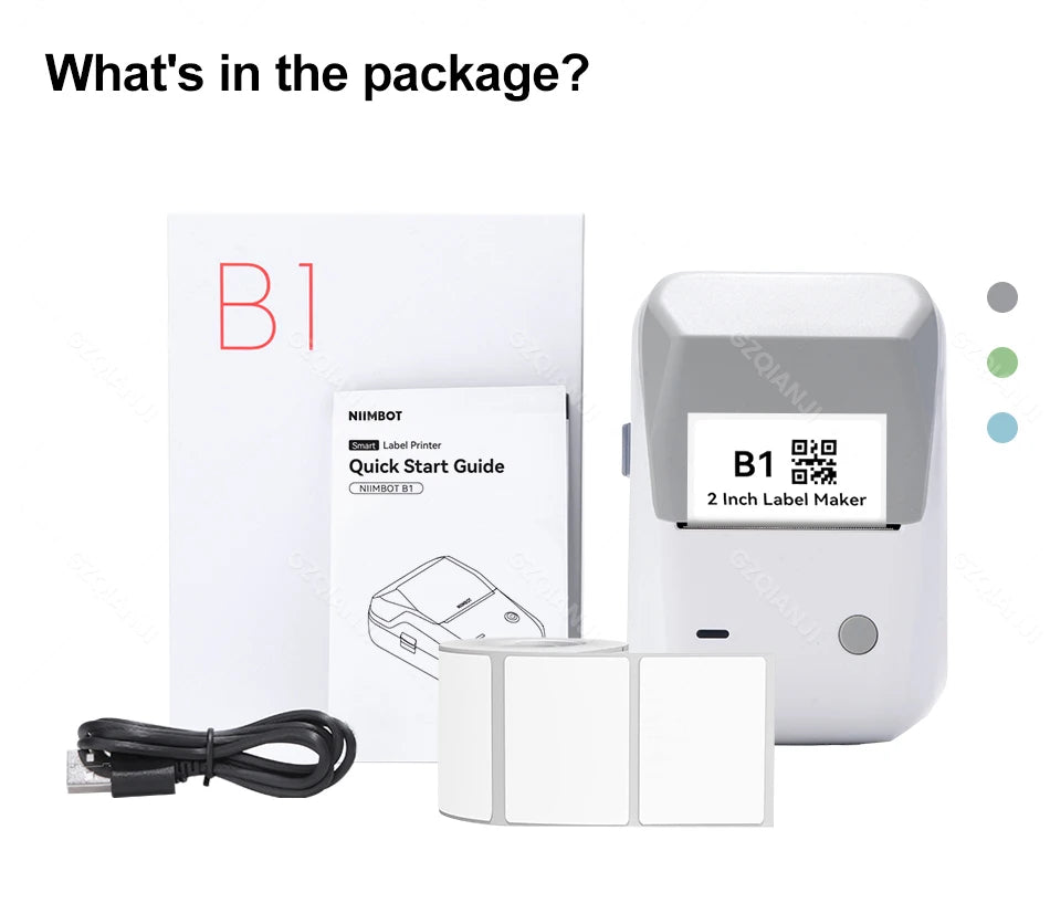 NIIMBOT Mobile B1 Label Printer Bluetooth Thermal Paper Pocket Maker Self-Adhesive Sticker Labeling Tag Price for Retail Store