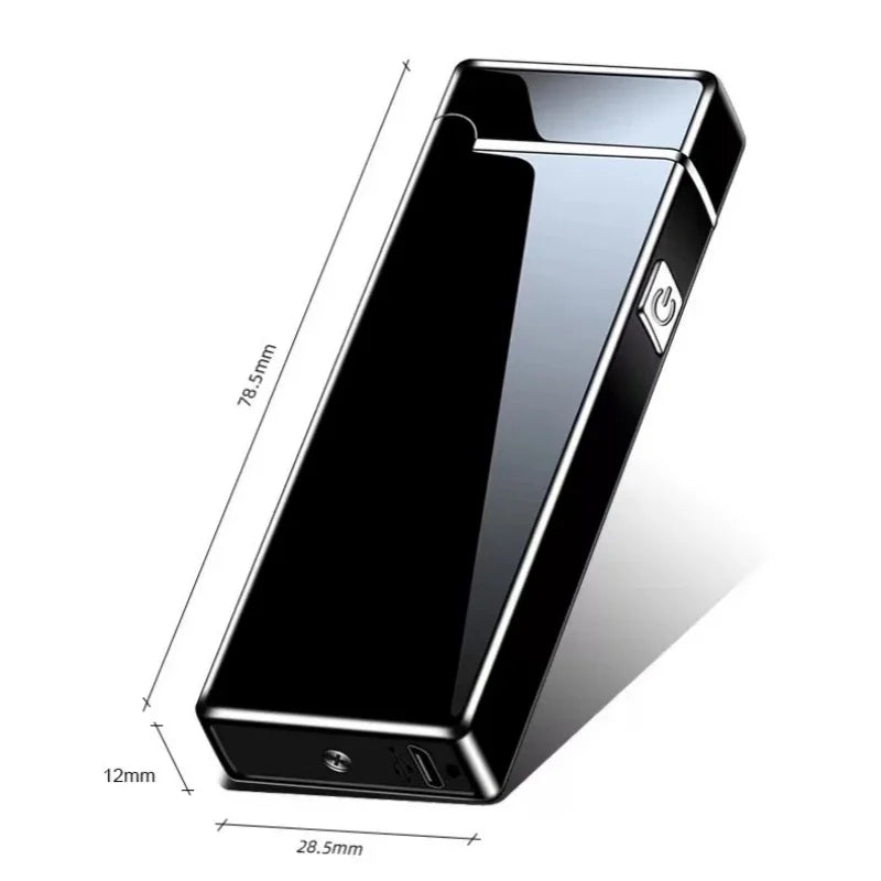 New Electronic Windproof Double Arc Pulse Flameless Lighter USB Charging Cigar Outdoor Lighter Cigarette Accessories Men's Gift