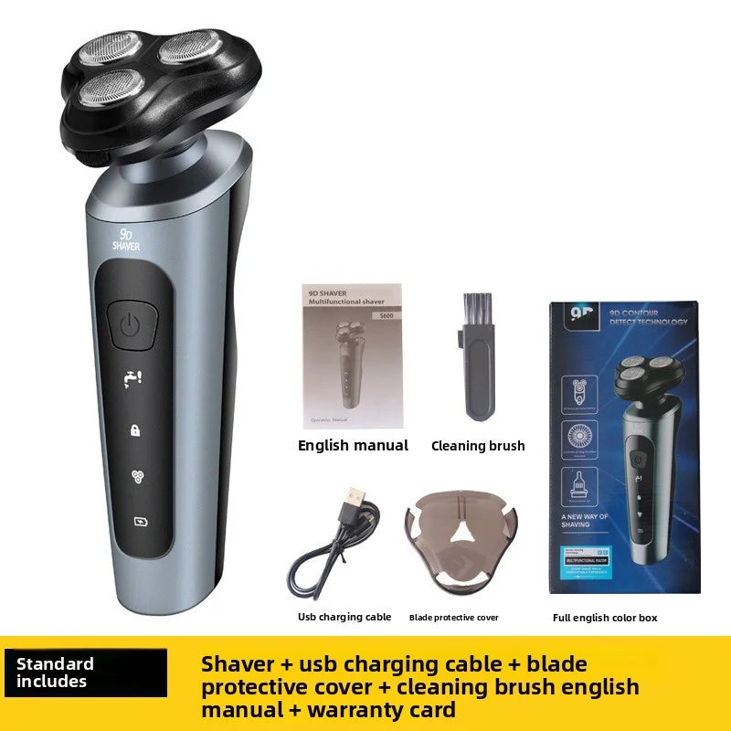 New 9D electric shaver USB car mounted high-power full body washing beard knife four in one charging shaver