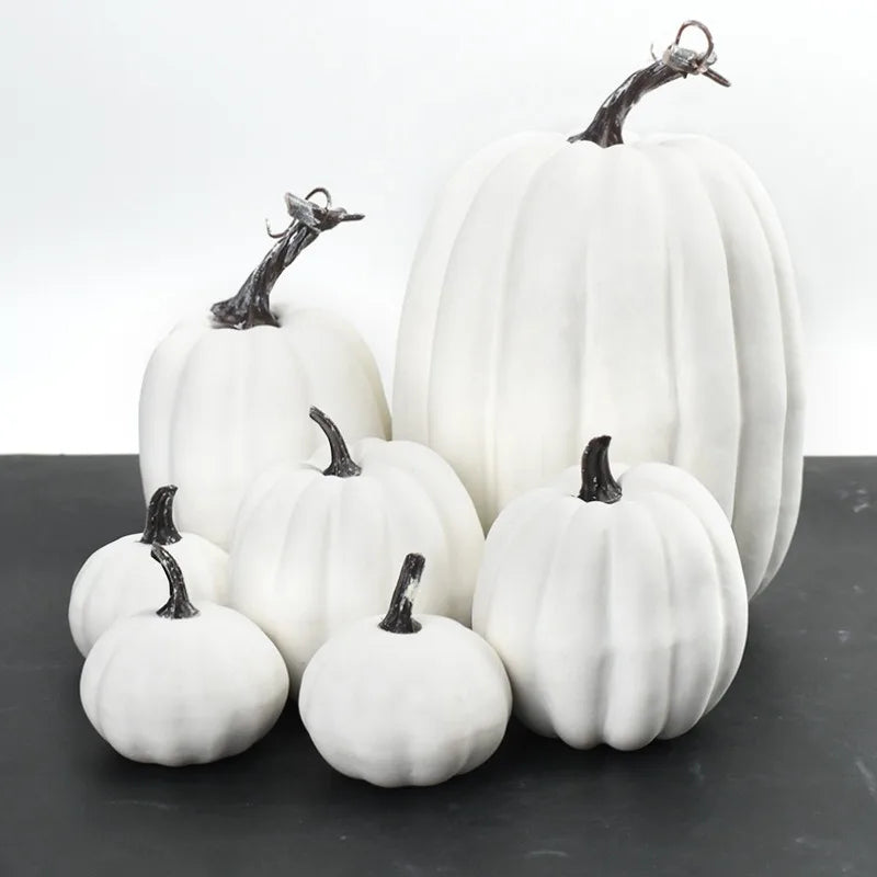 7PCS Fake Pumpkin Decoration for Halloween DisplayPhotography and Early Education Prop for Cabinet or Home Decor Home Decor