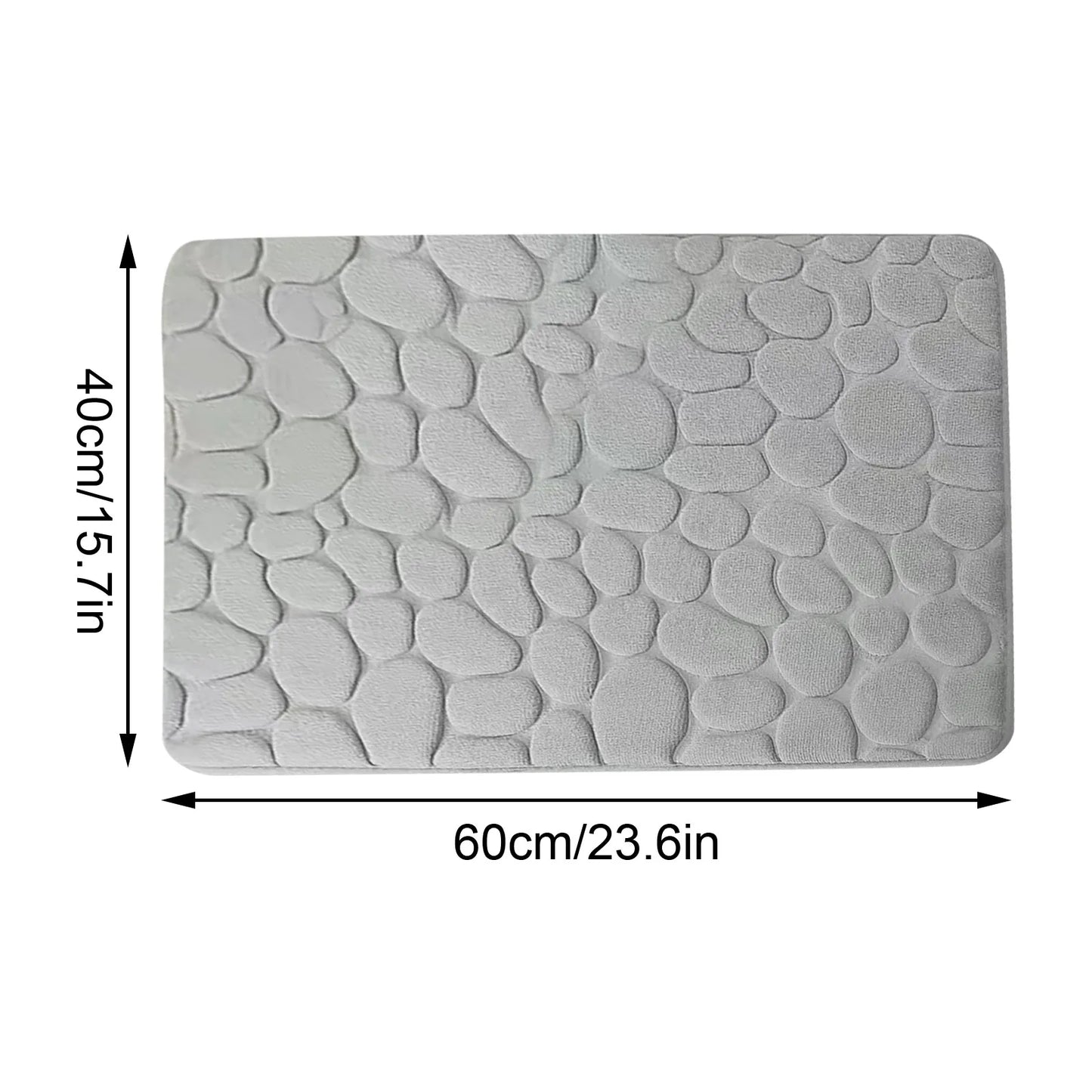 Non Slip Bathroom Mat Bath Mats Absorbent Doormat Carpet Cobblestone Embossed Door Floor Mats Machine Washable Quick Drying