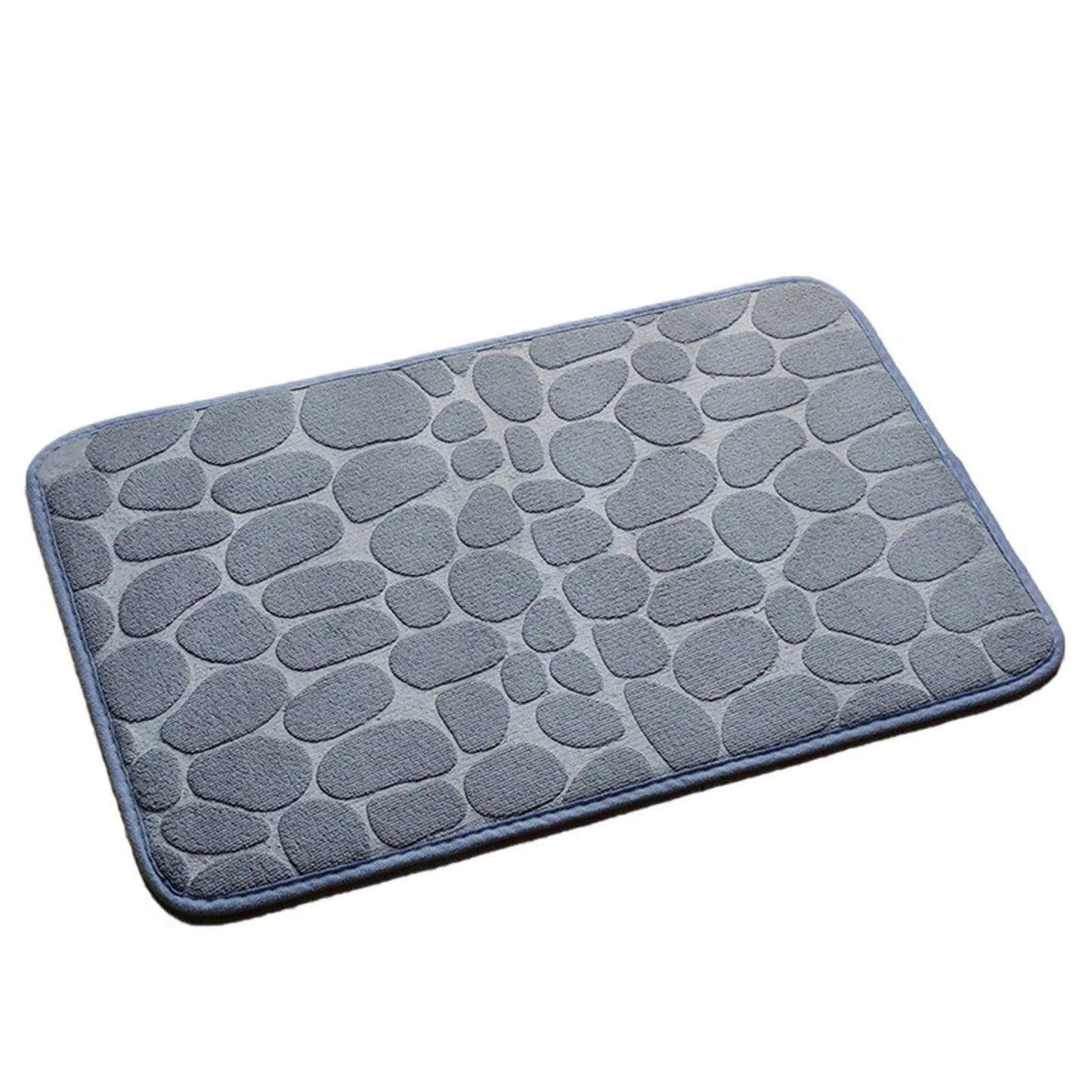 Non Slip Bathroom Mat Bath Mats Absorbent Doormat Carpet Cobblestone Embossed Door Floor Mats Machine Washable Quick Drying