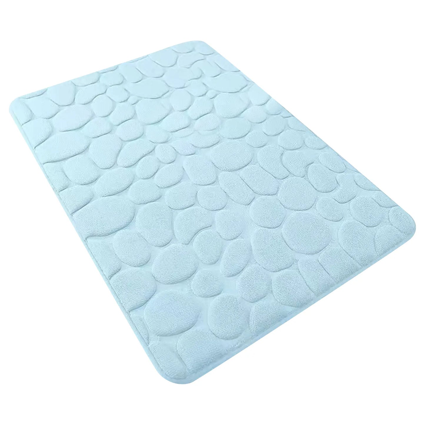 Non Slip Bathroom Mat Bath Mats Absorbent Doormat Carpet Cobblestone Embossed Door Floor Mats Machine Washable Quick Drying
