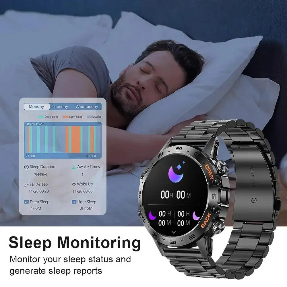 LIGE Smart Watch New1.39" Bluetooth Call Men Outdoor Sport Fitness Heart Rate Health Monitoring Smartwatch for Android IOS Phone