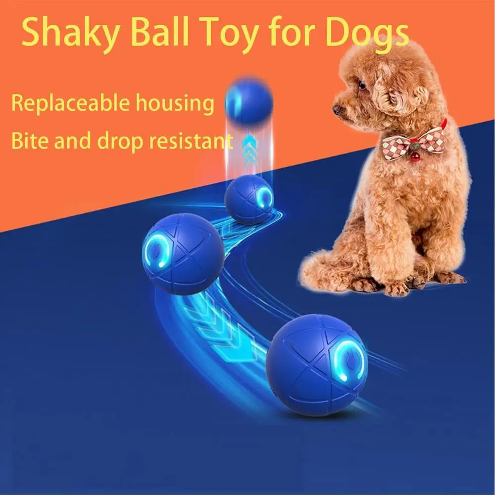 Active Rolling Ball For Dogs Vibrating Rolling Ball Automatic Rolling Ball Toys For Puppy USB Rechargeable Interactive Dog