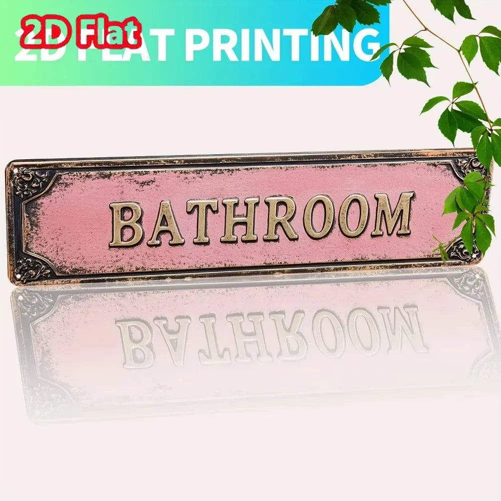 'Bathroom' Metal Sign ,Wall Decor for Bathrooms,Bedrooms & More - Classic Home Accent, Nostalgic Decoration
