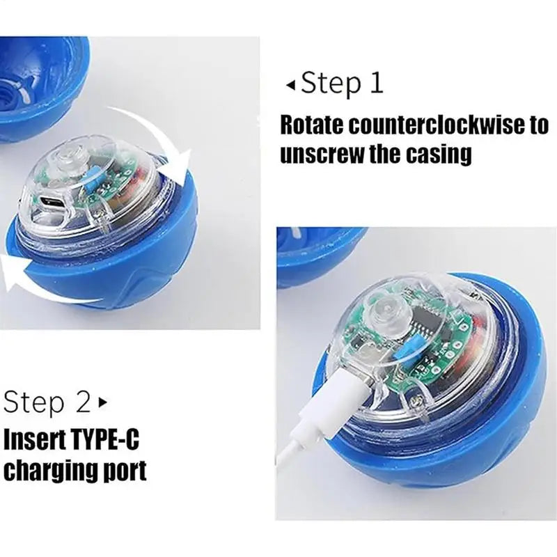 Active Rolling Ball For Dogs Vibrating Rolling Ball Automatic Rolling Ball Toys For Puppy USB Rechargeable Interactive Dog