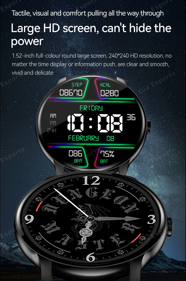 New 2025 Smart Watch Heart Rate Sleep Health Monitor Bluetooth Call Smartwatch Women Sports GPS Track Tracking For Android IOS