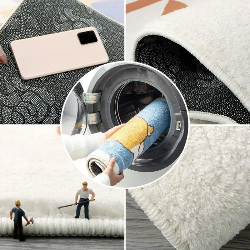 VIKAMA Halloween Ghost Carpet Comfortable Soft Imitation Cashmere Home Decor Bedroom Decor Rug Entrance Hall Doormat