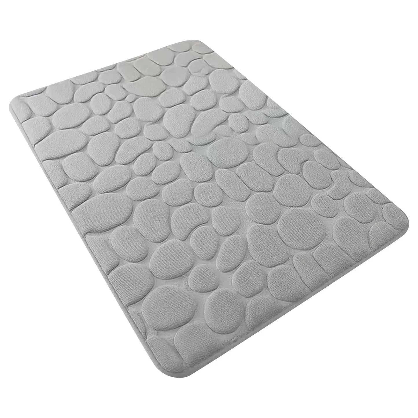 Non Slip Bathroom Mat Bath Mats Absorbent Doormat Carpet Cobblestone Embossed Door Floor Mats Machine Washable Quick Drying