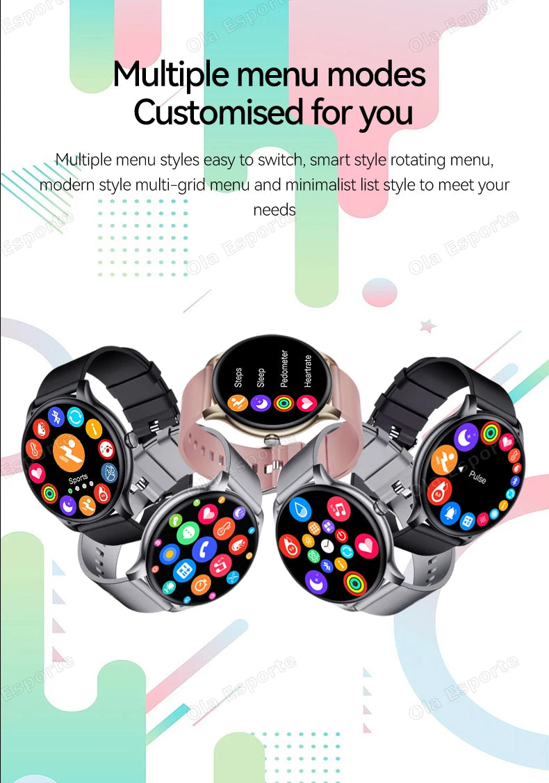 New 2025 Smart Watch Heart Rate Sleep Health Monitor Bluetooth Call Smartwatch Women Sports GPS Track Tracking For Android IOS