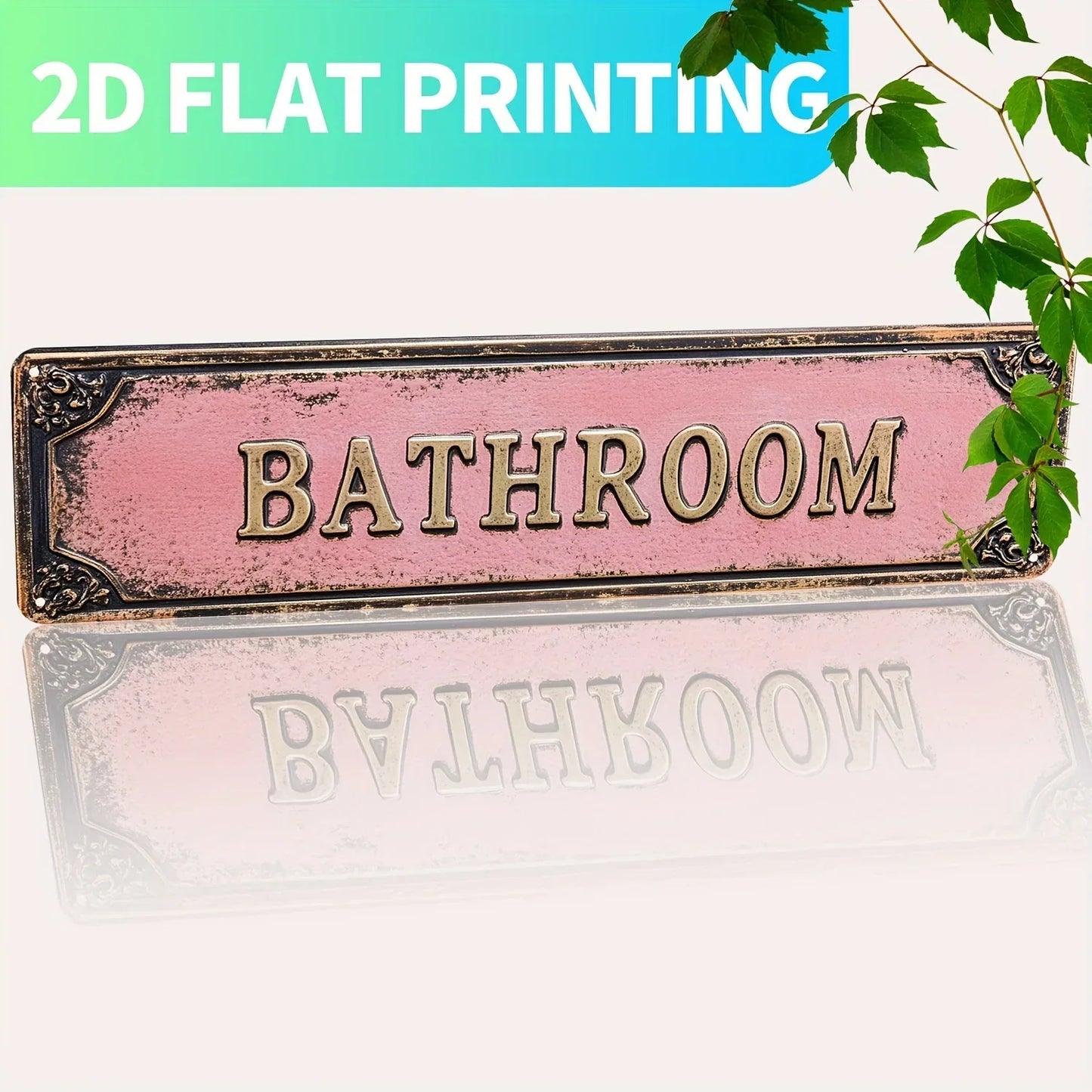 'Bathroom' Metal Sign ,Wall Decor for Bathrooms,Bedrooms & More - Classic Home Accent, Nostalgic Decoration