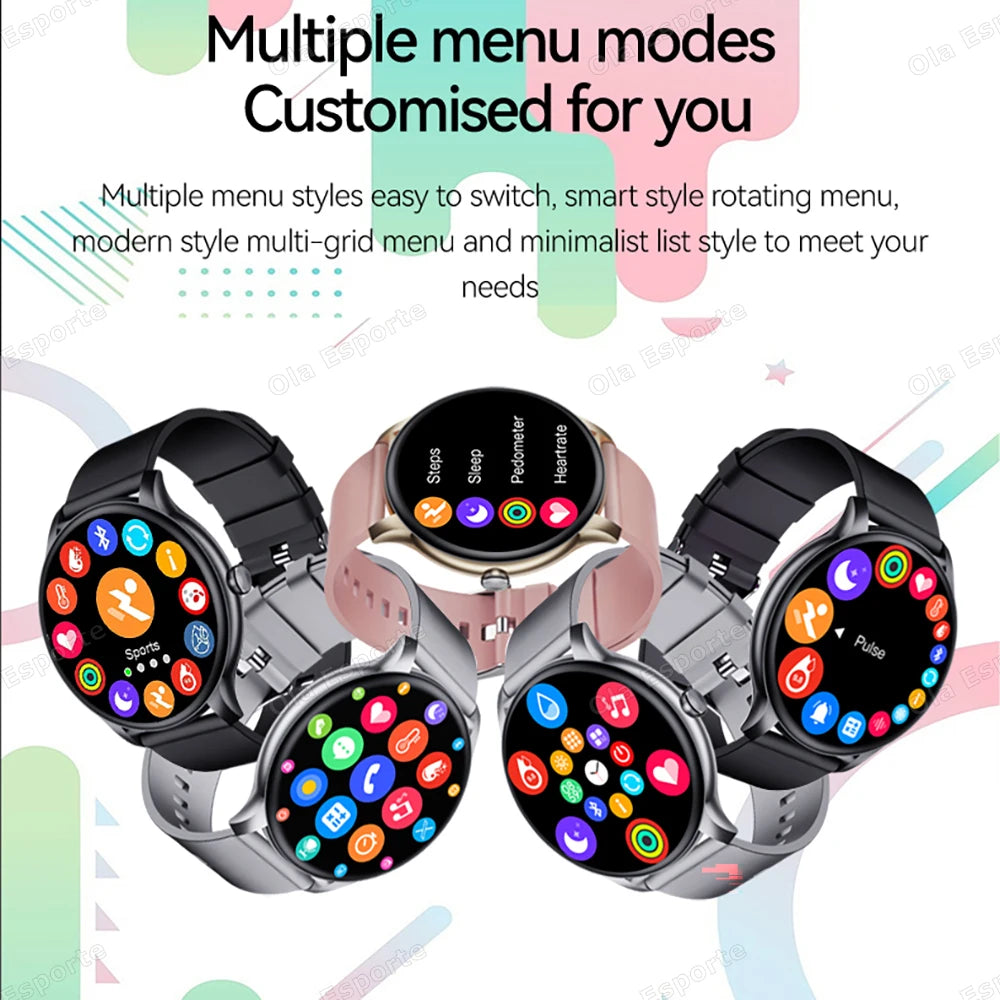 New 2025 Smart Watch Heart Rate Sleep Health Monitor Bluetooth Call Smartwatch Women Sports GPS Track Tracking For Android IOS