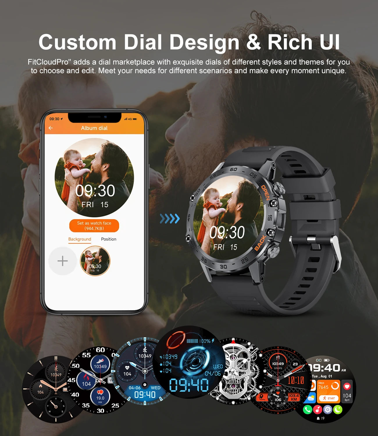 LIGE Smart Watch New1.39" Bluetooth Call Men Outdoor Sport Fitness Heart Rate Health Monitoring Smartwatch for Android IOS Phone