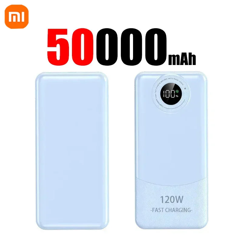Xiaomi 50000mAh PowerBank 120W Super Fast Charging Four Heads Portable Charger Emergency Battery Supply For iPhone Samsung 2025
